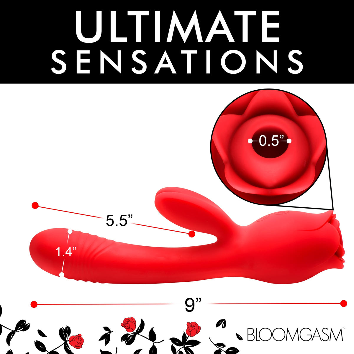 Blooming Bunny Sucking & Thrusting Silicone Rabbit Vibrator