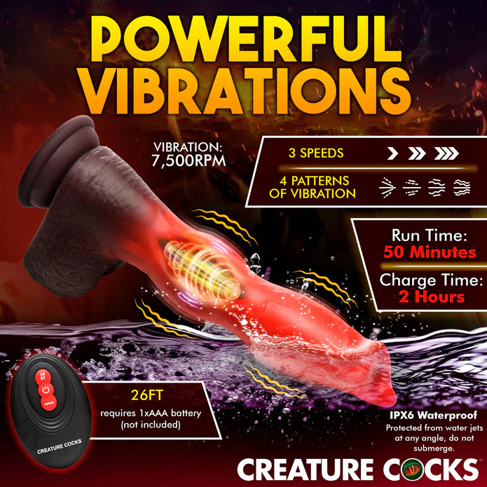 Creature Cocks Ramming Hound Thrusting & Vibrating Silicone Dildo