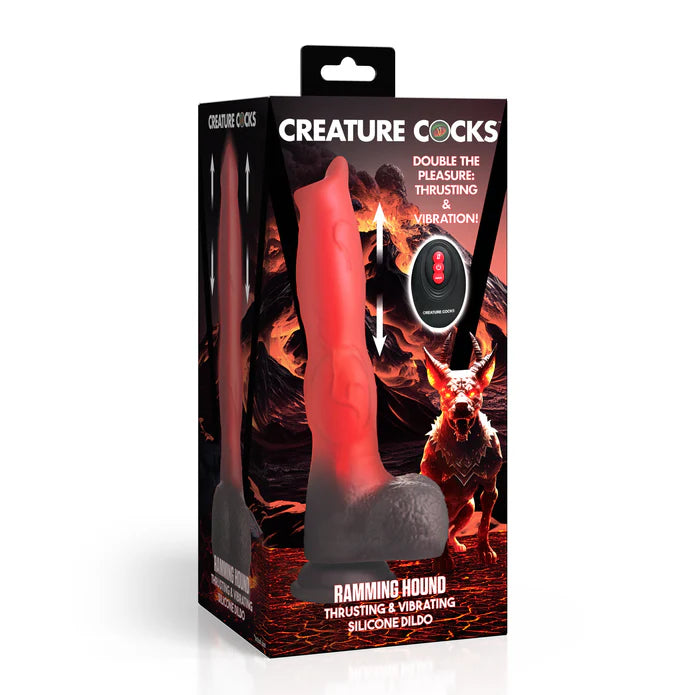 Creature Cocks Ramming Hound Thrusting & Vibrating Silicone Dildo