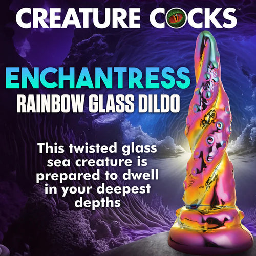 Creature Cock Enchantress Rainbow Glass Dildo