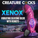 Xenox Vibrating Silicone Dildo with Remote by creature cocks