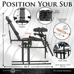 LEG SPREADER OBEDIENCE CHAIR WITH SEX MACHINE