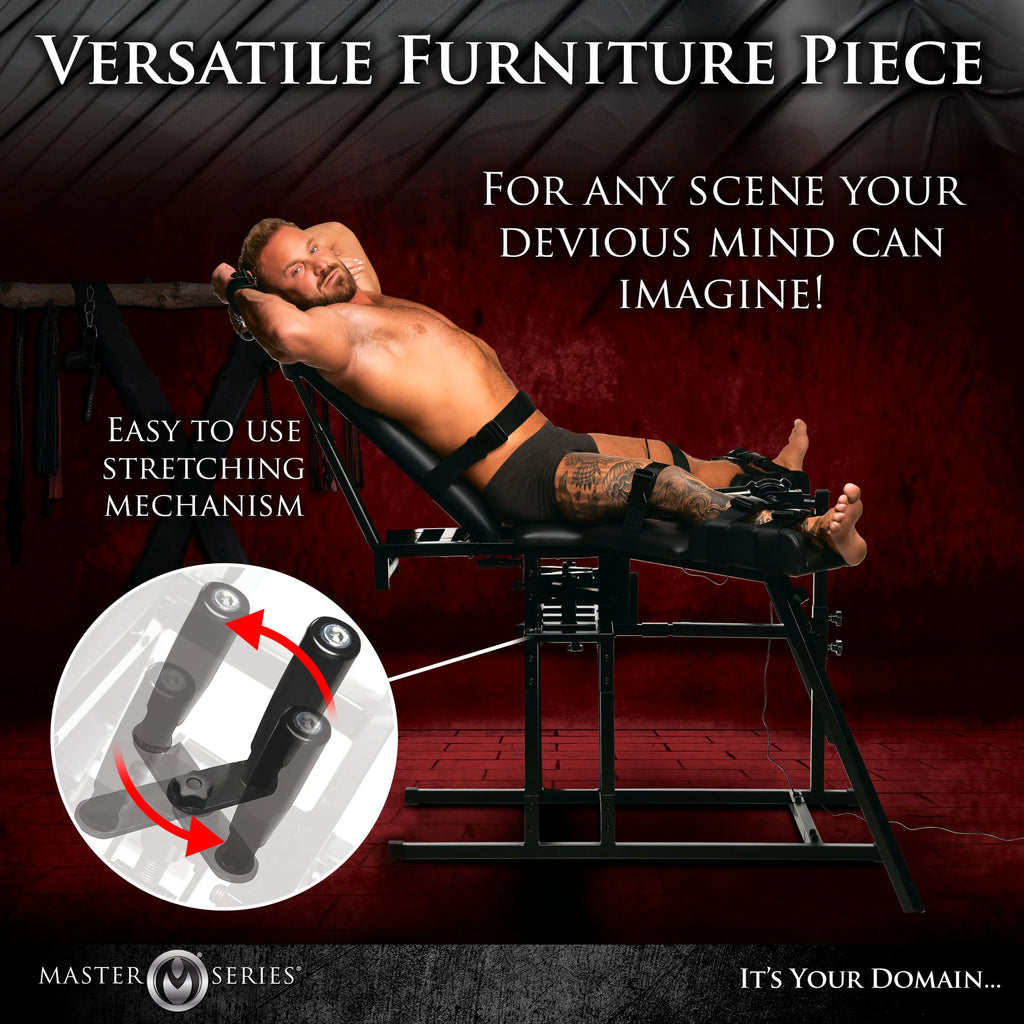 LEG SPREADER OBEDIENCE CHAIR WITH SEX MACHINE