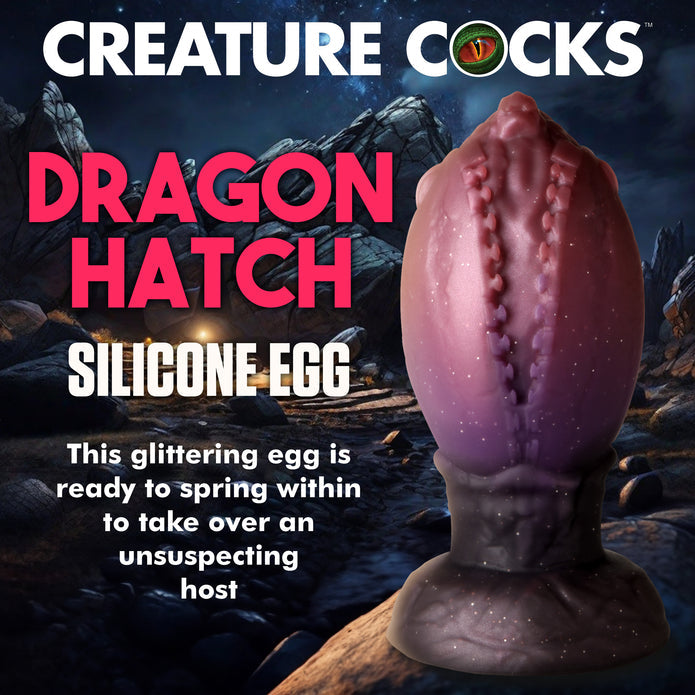 Creature Cocks Dragon Hatch Silicone Egg - L