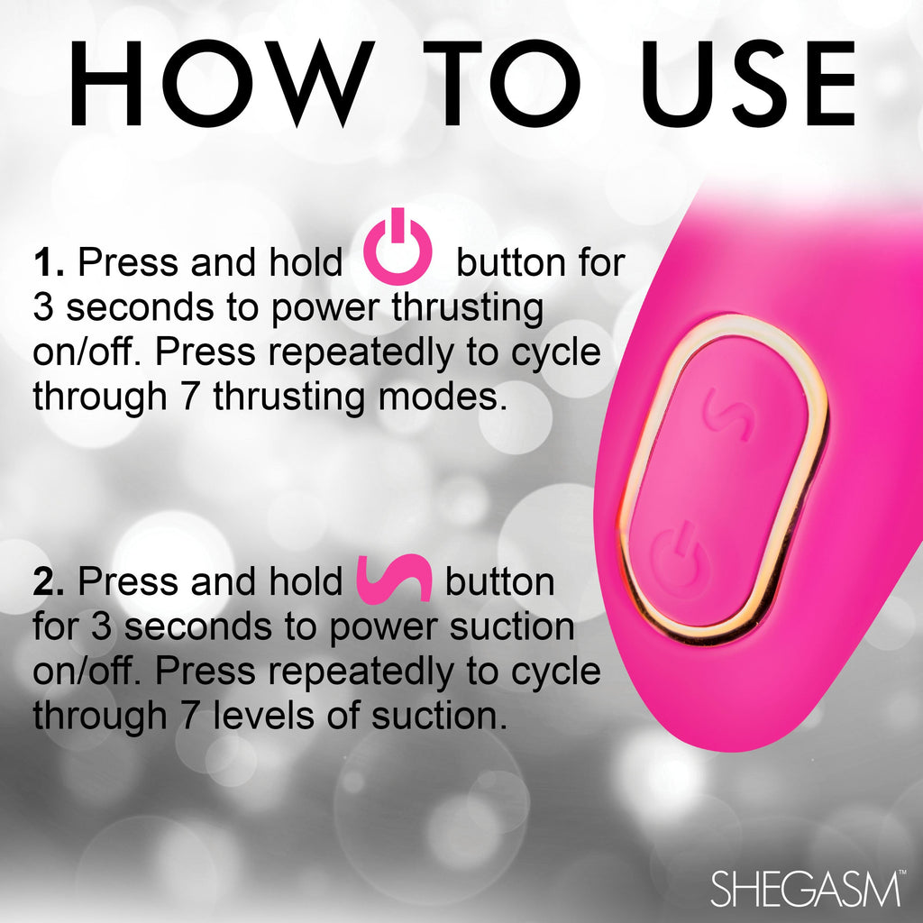 Shegasm Pro-Thrust Thrusting Suction Rabbit
