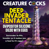 Creature Cocks Deep Invader Tentacle Ovipositor Silicone Dildo with Eggs