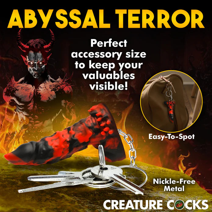 Creature Cocks Fire Demon Keychain