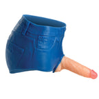 Strap U Booty Shorts 6" Dildo Silicone Strap On Harness - Medium