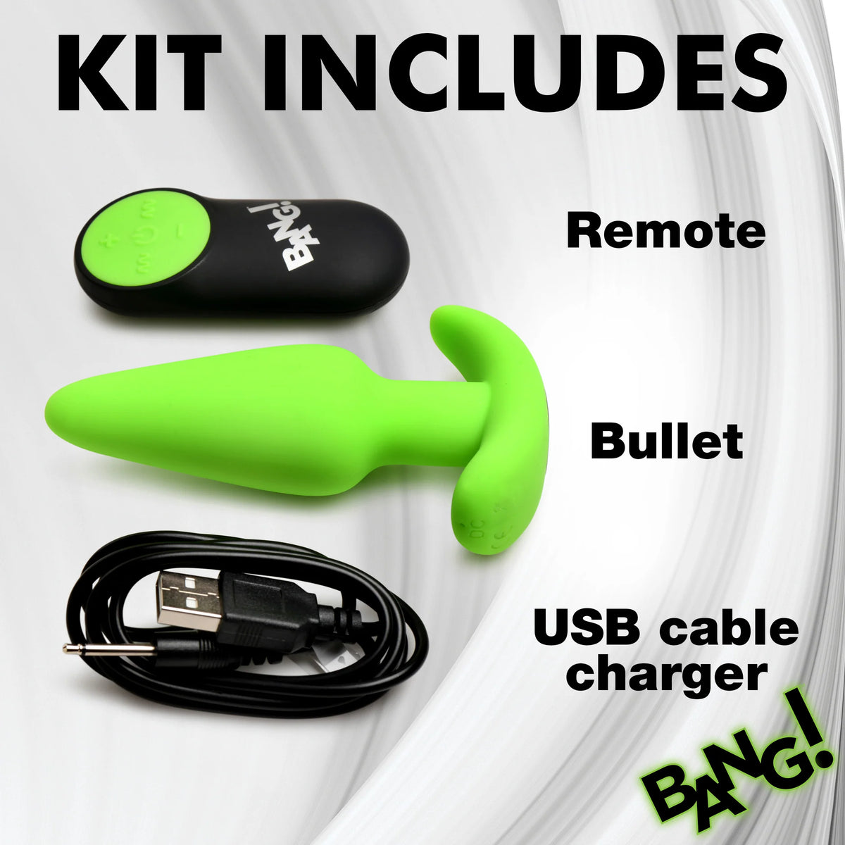 GLOW-IN-THE-DARK SILICONE BUTT PLUG