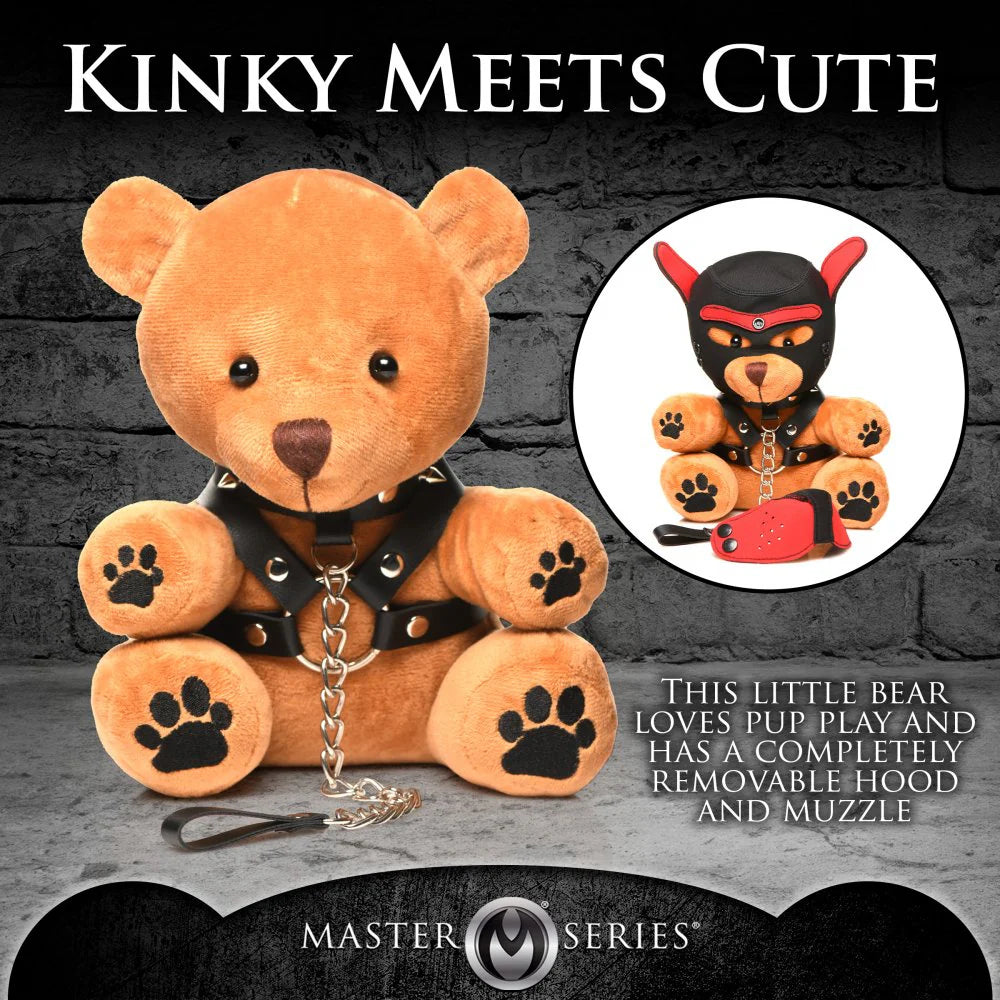 PUP BEAR WITH REMOVEABLE MUZZLE AND HOOD