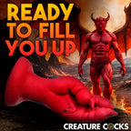 CREATURE COCKS DEMON CLAW FISTING SILICONE DILDO RED
