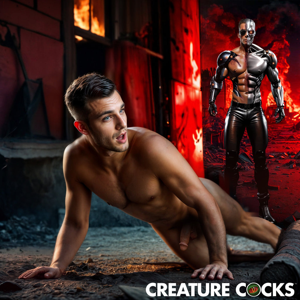 Cyborg Cock Thrusting &amp; Vibrating Silicone Dildo