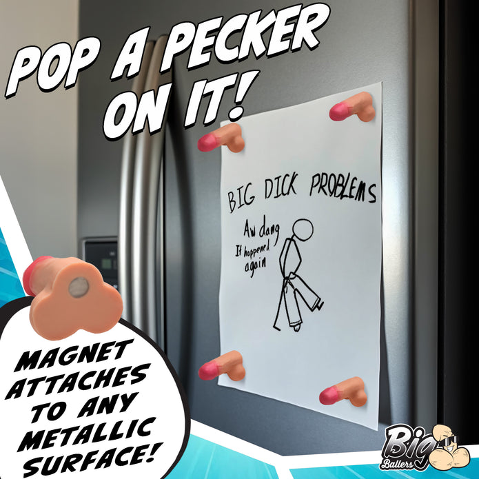 Magnetic Snap-On Peckers - 4 Pack by Big Ballers