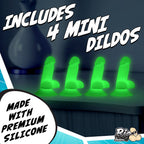 Glow-in-the-Dark Suction Snap-On Peckers 4 Pack by Big Ballers