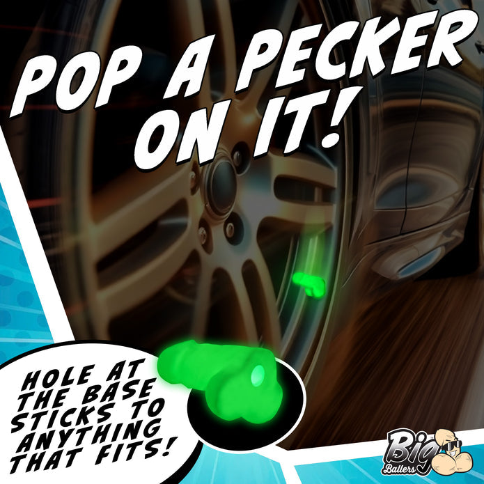 Glow-in-the-Dark Snap-On Peckers 4 Pack by Big Ballers