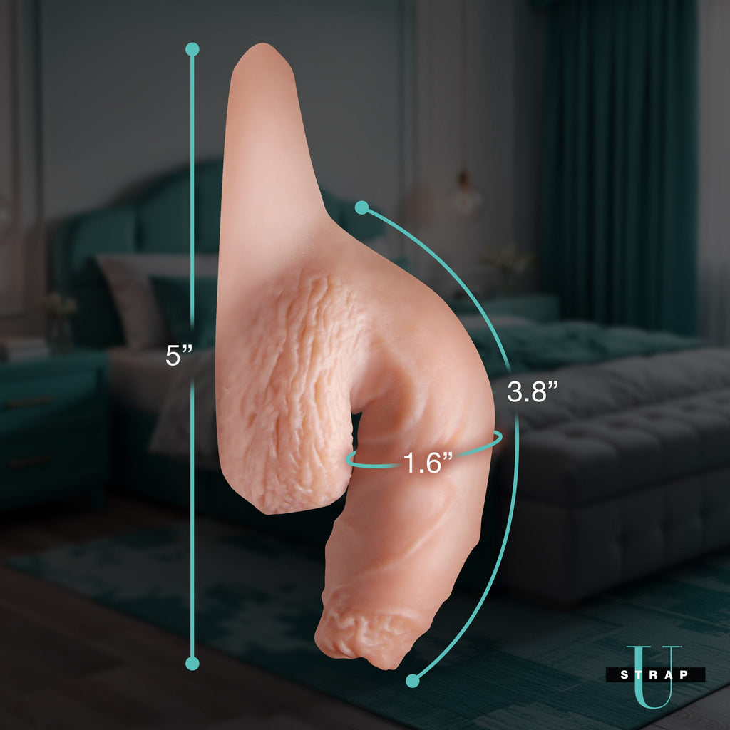 Strap U 5.1" Uncut Silicone Packer Dildo - Light