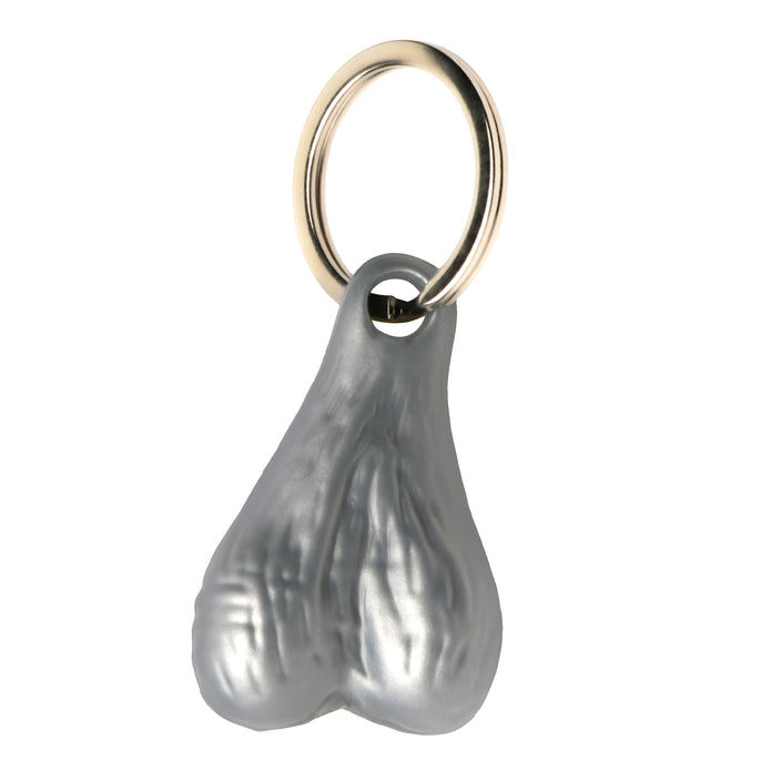 Big Ballers Nuts Keychain - Silver