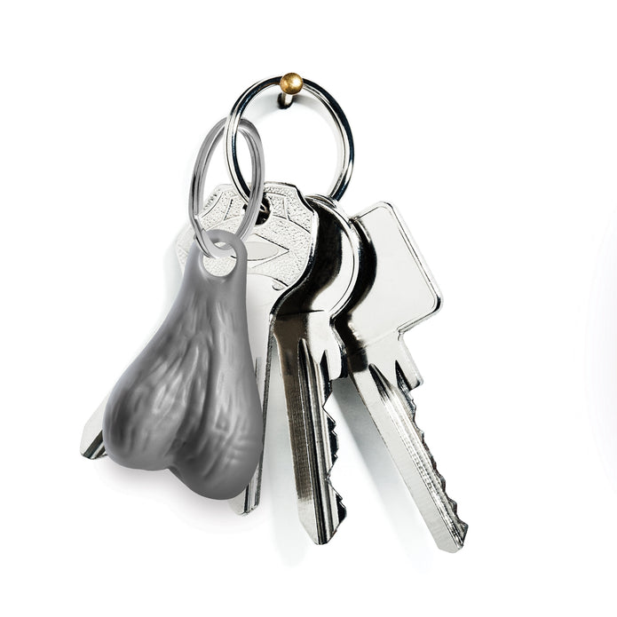Big Ballers Nuts Keychain - Silver