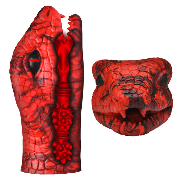 Creature Cock Serpentine Stroker Silicone Masturbator - Red