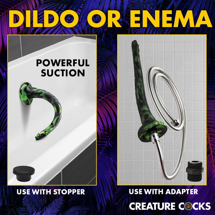 Creature Cock Spitting Serpent Silicone Enema Snake