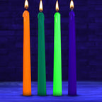 Glow Wax UV Blacklight Reactive Drip Candles Set of 4 by Master Series