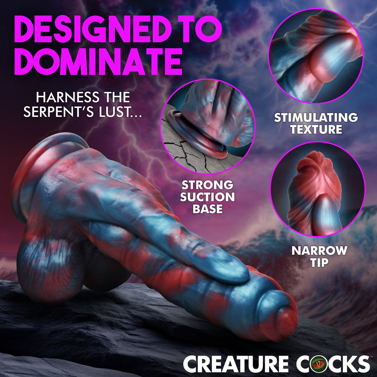 Hydra X Vibrating Silicone Dildo