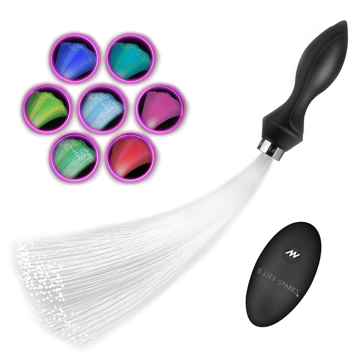 Vibrating Silicone Fiber Optical Butt Plug
