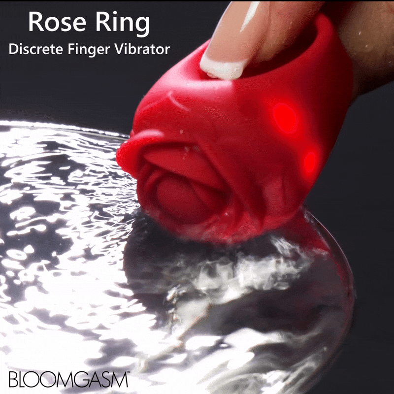 Rose Ring Discreet Finger Vibrator