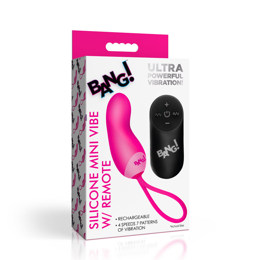 Silicone Mini Vibe with Remote - Pink