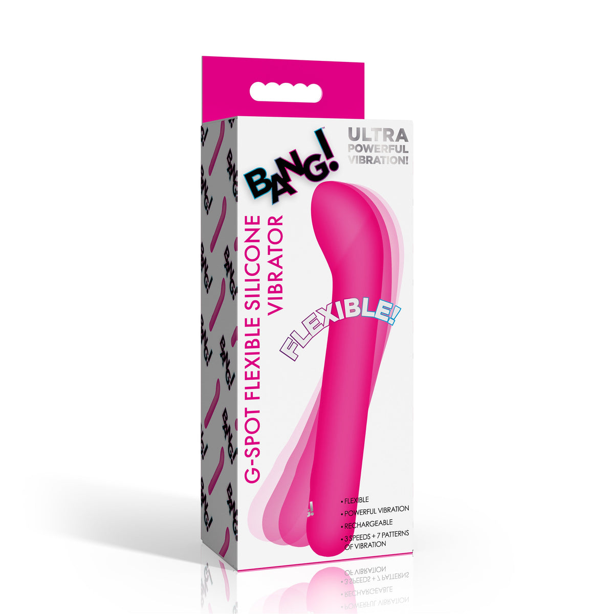 G-Spot Flexible Silicone Vibrator - Pink