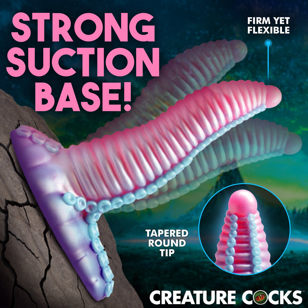 Mega-Tenta Vibrating Silicone Dildo