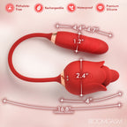 Bloomgasm Blossom Kiss Kissing & Licking Clit Stimulator with Thrusting Vibrator