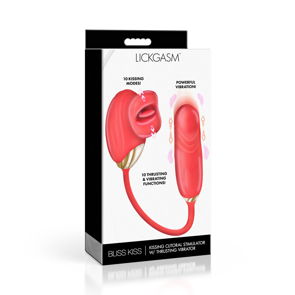 Bliss Kiss Kissing Clitoral Stimulator with Thrusting Vibrator