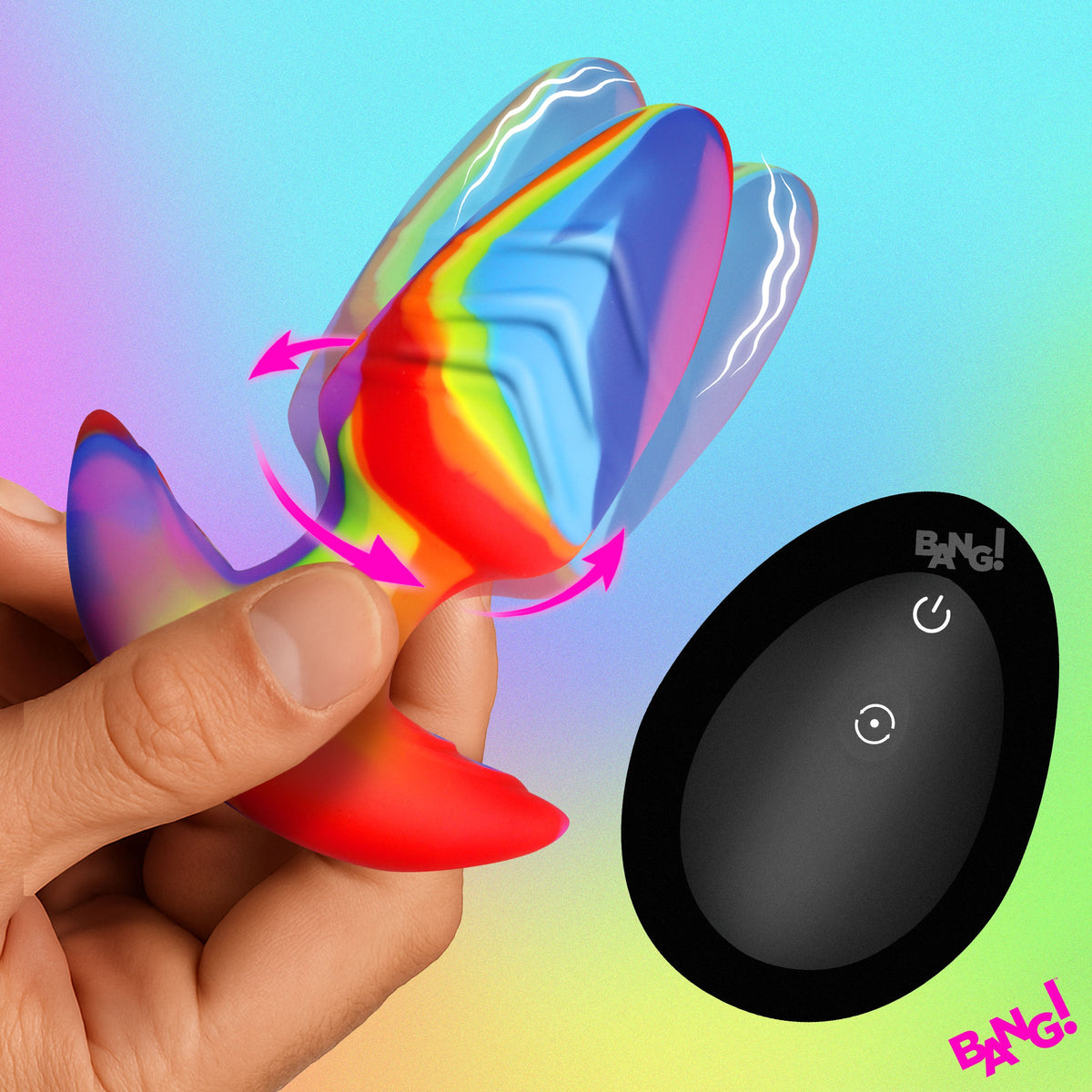 Rotating and Vibrating Silicone Butt Plug