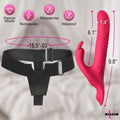 Strap U Thrusting & Vibrating Rabbit Strap-On w/ Harness
