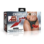 Creature Cocks Drakona Dragon Tail Strap-On Harness with Silicone Dildo - Red/Black
