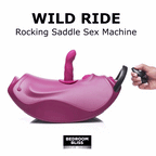 Bedroom Bliss Wild Ride Rocking Saddle Rechargeable Sex Machine with Remote - Purple