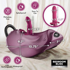 Bedroom Bliss Wild Ride Rocking Saddle Rechargeable Sex Machine with Remote - Purple