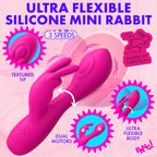 Bang! Flexible Vibrating Silicone Mini Rabbit - Pink