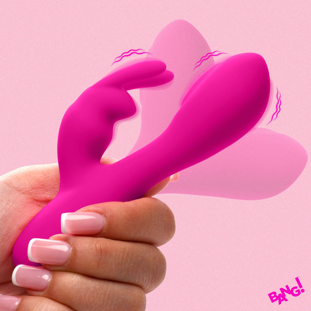 Bang! Flexible Vibrating Silicone Mini Rabbit - Pink
