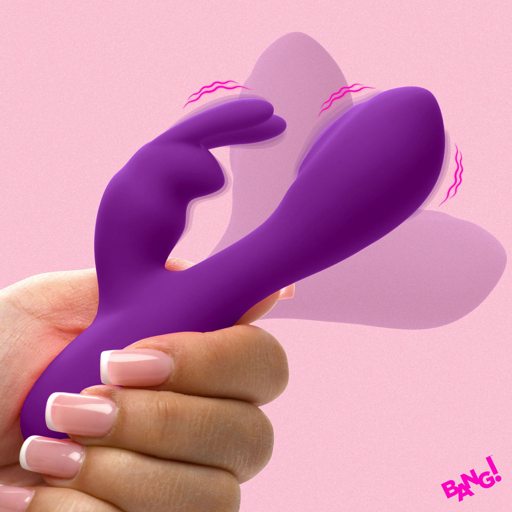 Bang! Flexible Vibrating Silicone Mini Rabbit - Purple