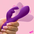 Bang! Flexible Vibrating Silicone Mini Rabbit - Purple