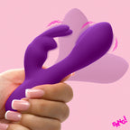 Bang! Flexible Vibrating Silicone Mini Rabbit - Purple