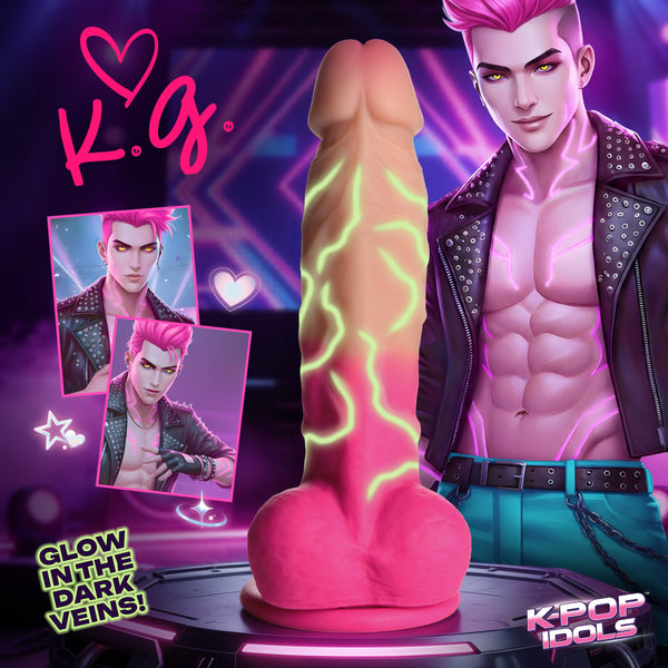 K.G. Silicone Dildo with Balls