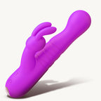 Thrusting Silicone Rabbit Vibrator - Purple