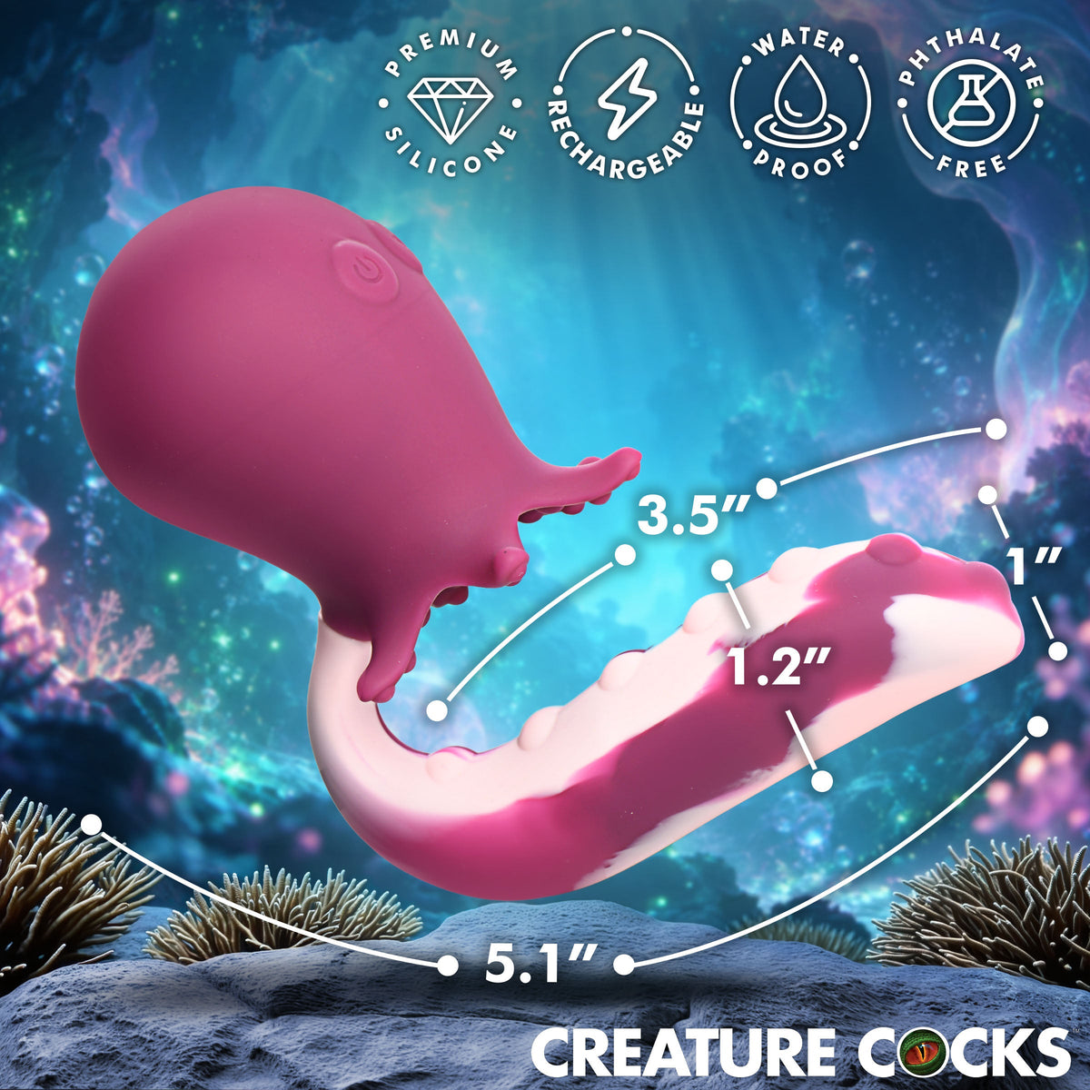 Creature Cocks Deep Seeker Gyrating Octopus Vibrator