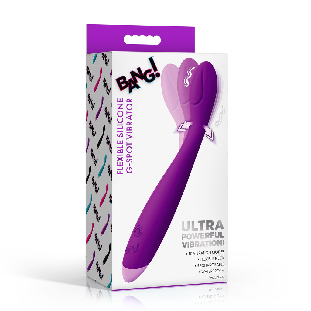 Flexible Silicone G-Spot Vibrator - Purple