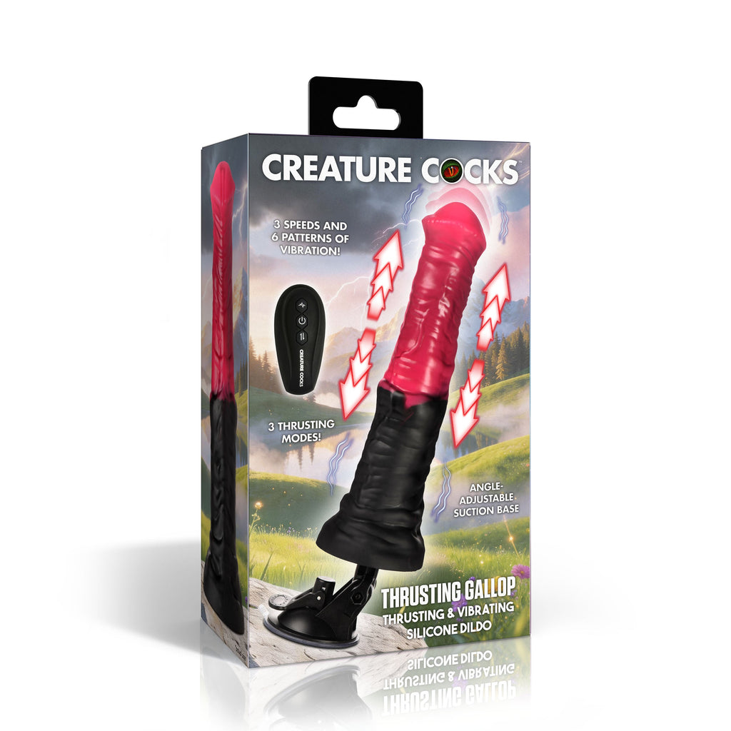 Creature Cocks Thrusting Gallop Thrusting & Vibrating Silicone Dildo