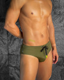 Modern Classic Swim Brief - Army Green
