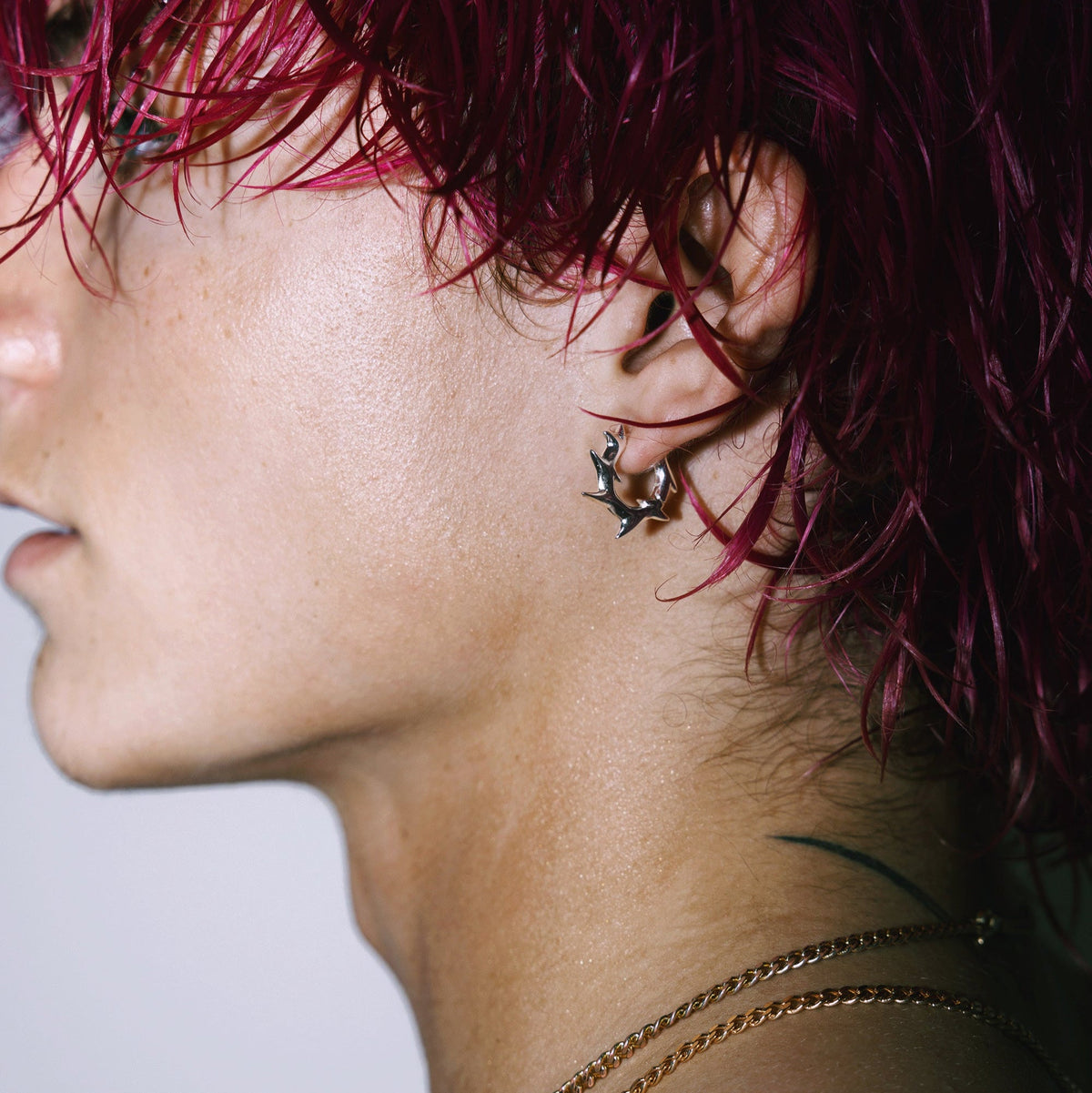 ESSENTIAL SPIKED HOOP by AURA BY ANGELO